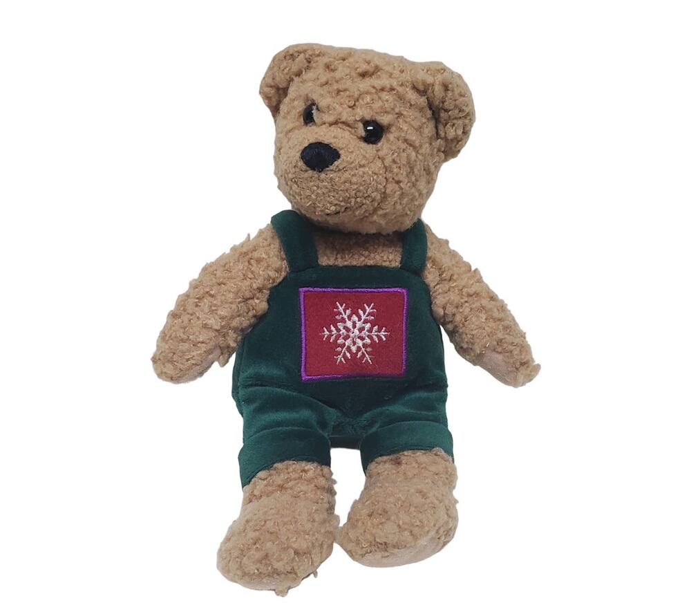 Hallmark Snowflake Christmas Plush Bear | Kissing Bear w. Magnetic Mouth
